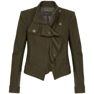 BCBG MAX AZRIA MILITARY GREEN Women’s Green Jacket Blazer Size Small